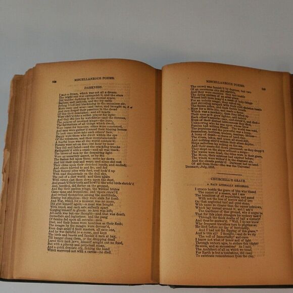 The Poetical Works of Lord Byron With Memoir And Notes Flaws See Condition - Picture 9 of 10